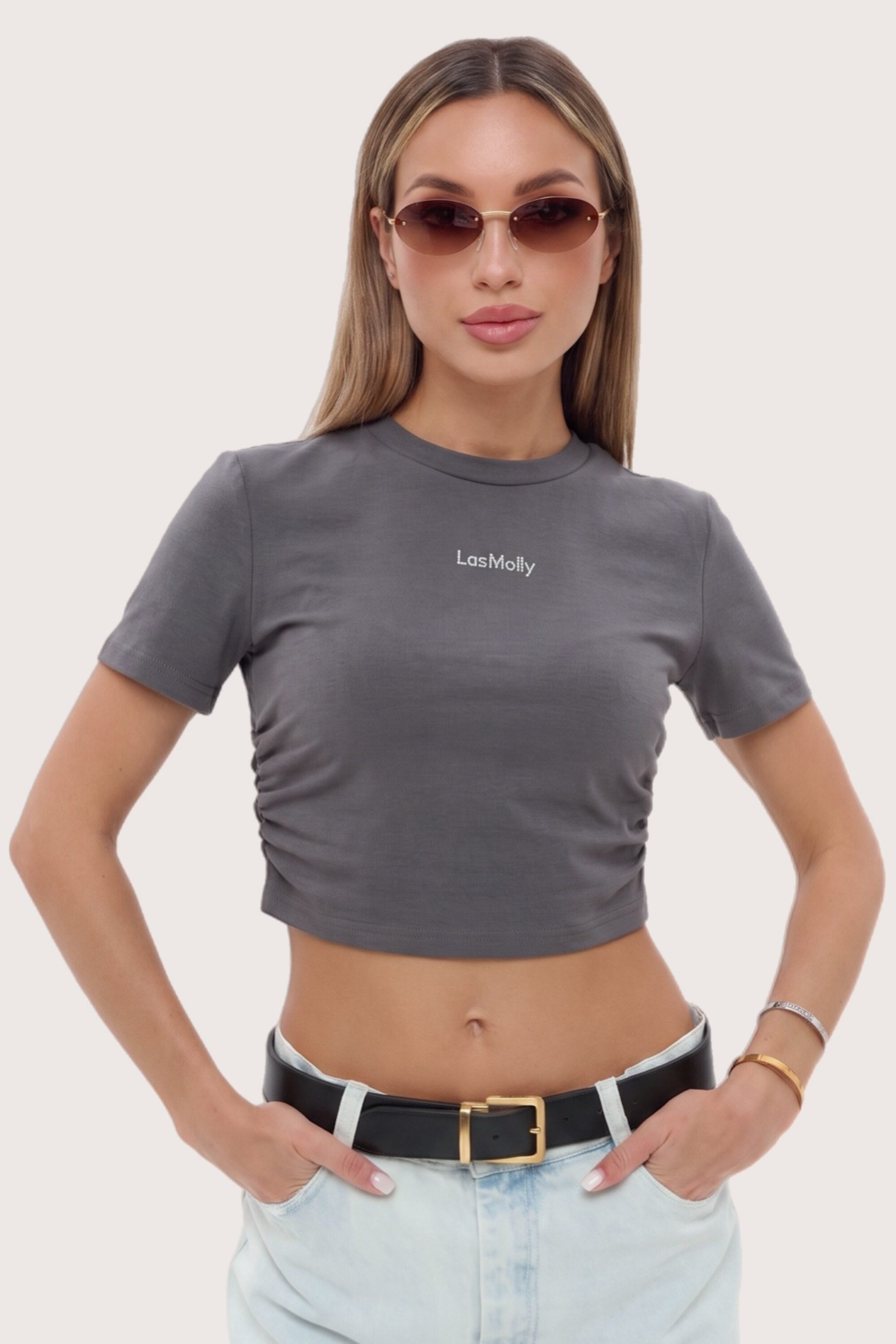ФУТБОЛКА  CUTE SHIRT цвет СЕРЫЙ