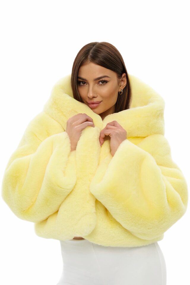 ШУБА FLUFFY цвет ЖЕЛТЫЙ
