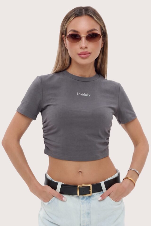 ФУТБОЛКА  CUTE SHIRT цвет СЕРЫЙ