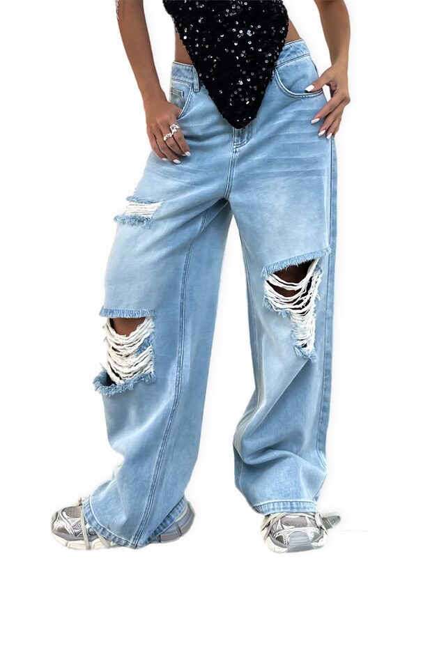 ДЖИНСЫ SUMMER TIME цвет ГОЛУБОЙ