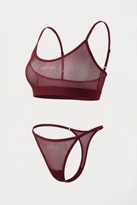 КОМПЛЕКТ НИЖНЕГО БЕЛЬЯ  LASMOLLY цвет БУРГУНДИ