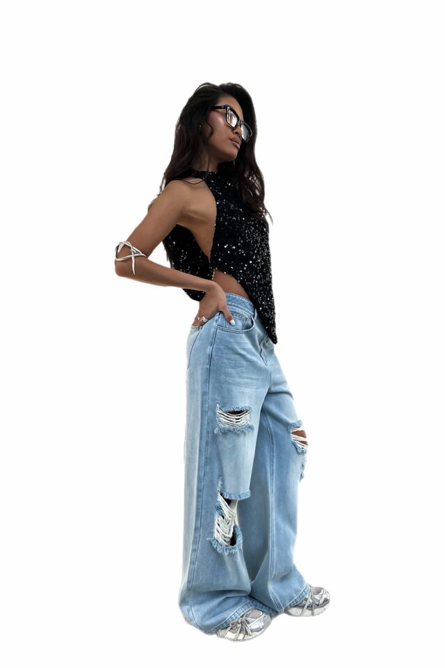 ДЖИНСЫ SUMMER TIME цвет ГОЛУБОЙ