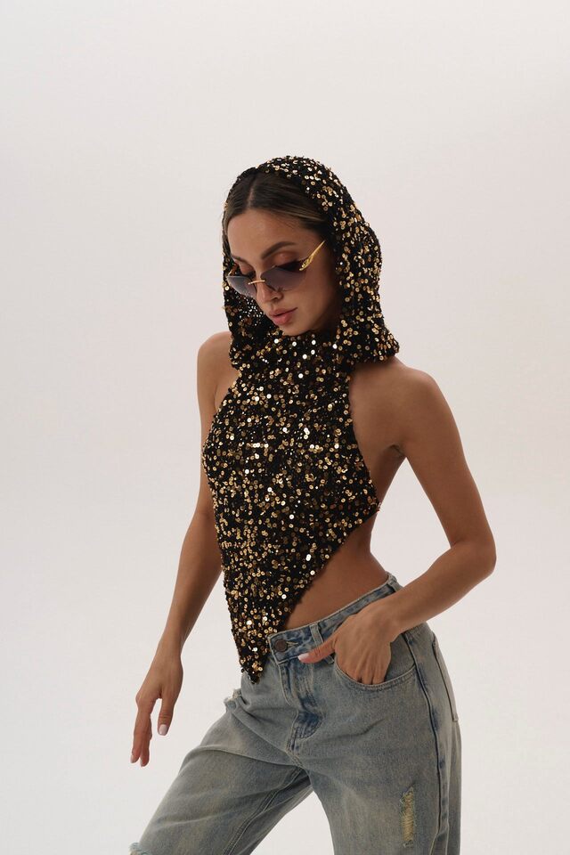 ТОП SHINI CHIC цвет ЧЕРНЫЙ