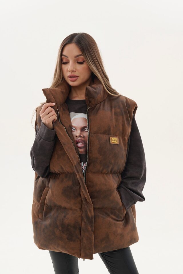 Жилет LIMITED ENSWER цвет ТЕМНО-КОРИЧНЕВЫЙ