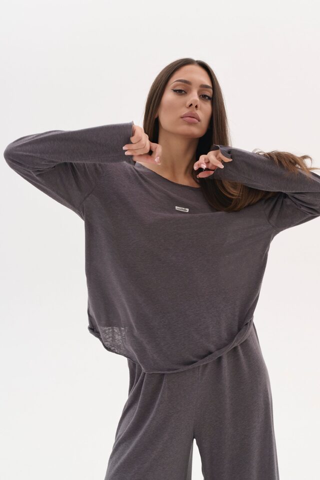 Лонгслив AIR цвет ТЕМНО-СЕРЫЙ