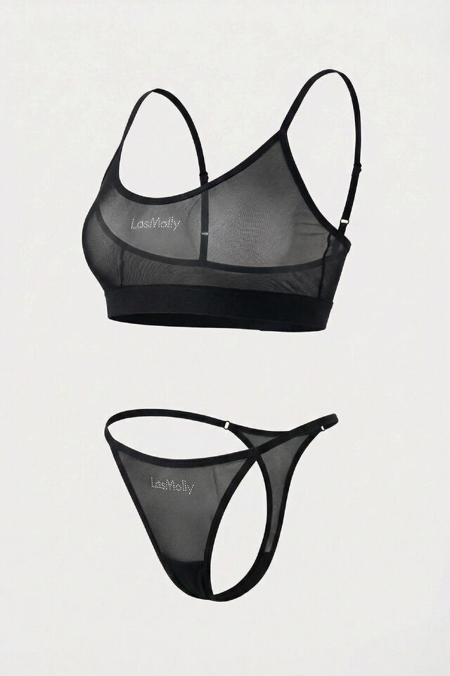 КОМПЛЕКТ НИЖНЕГО БЕЛЬЯ  LASMOLLY цвет ЧЕРНЫЙ