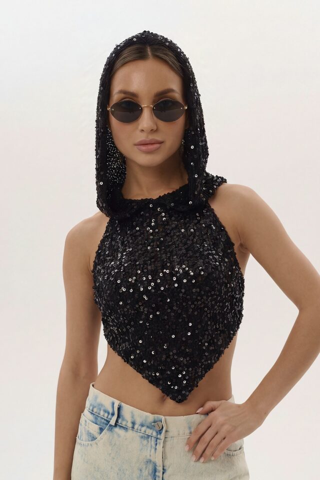 ТОП SHINI CHIC цвет ЧЕРНЫЙ