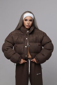 КУРТКА KNITTED цвет КОРИЧНЕВЫЙ