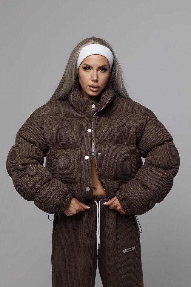 КУРТКА KNITTED цвет КОРИЧНЕВЫЙ