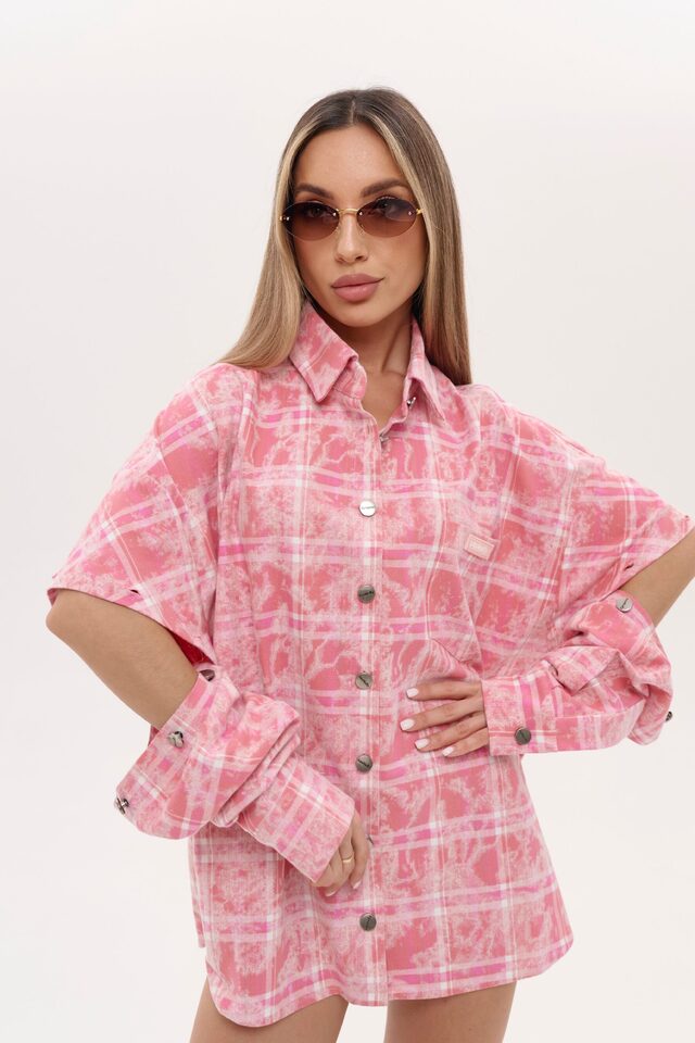 Рубашка PANEJE OPEN цвет РОЗОВЫЙ