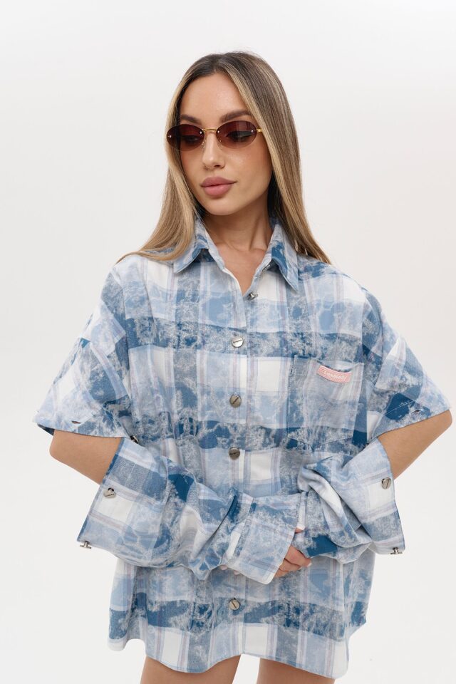 Рубашка PANEJE OPEN цвет СИНИЙ