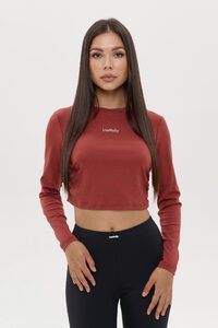 Лонгслив CUTE LONG цвет КИРПИЧНЫЙ