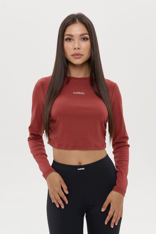 Лонгслив CUTE LONG цвет КИРПИЧНЫЙ