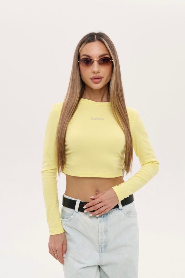 Лонгслив CUTE LONG цвет ЖЕЛТЫЙ