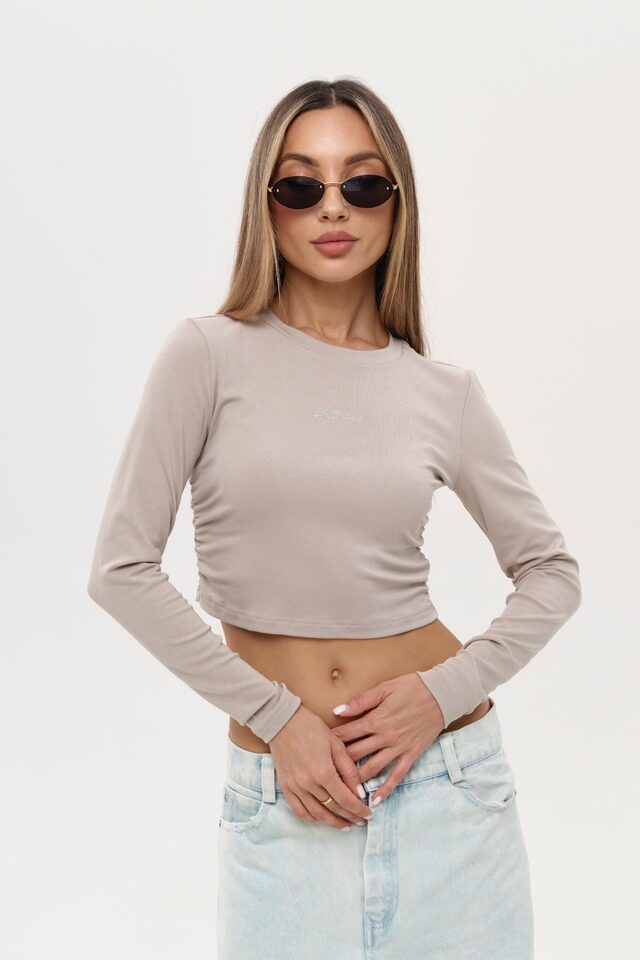 Лонгслив CUTE LONG цвет БЕЖЕВЫЙ