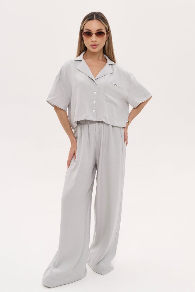 БРЮКИ BLOOMJUS цвет СЕРЫЙ