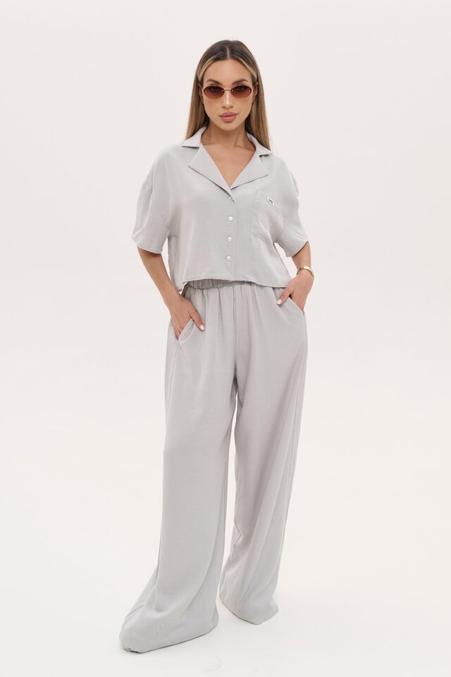 БРЮКИ BLOOMJUS цвет СЕРЫЙ