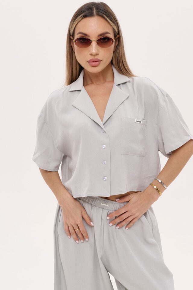 Рубашка BLOOMJUS цвет СЕРЫЙ