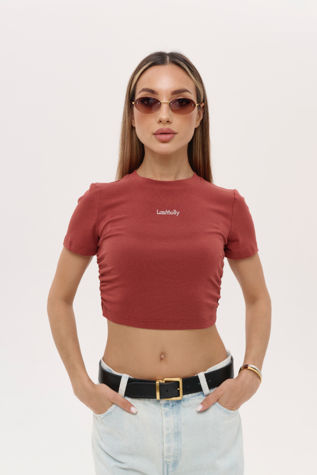 ФУТБОЛКА CUTE SHIRT цвет КИРПИЧНЫЙ