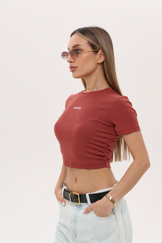 ФУТБОЛКА CUTE SHIRT цвет КИРПИЧНЫЙ