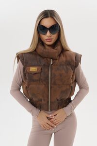 Жилет LIMITED ENSWER  MINI цвет ТЕМНО-КОРИЧНЕВЫЙ