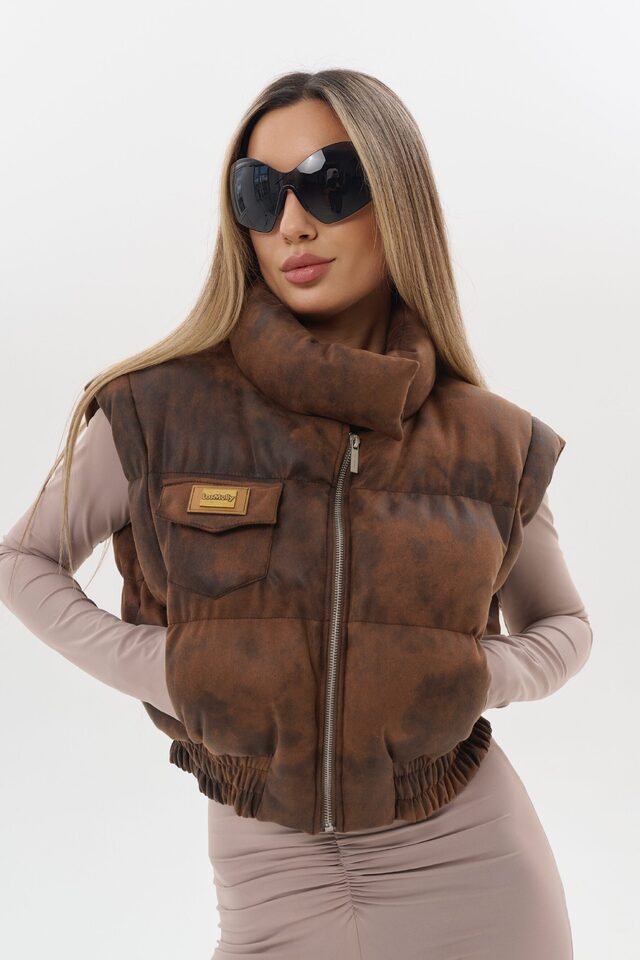 Жилет LIMITED ENSWER  MINI цвет ТЕМНО-КОРИЧНЕВЫЙ