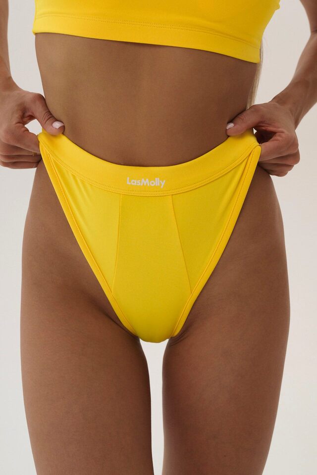 ТРУСЫ HIGH WAIST цвет ЖЕЛТЫЙ