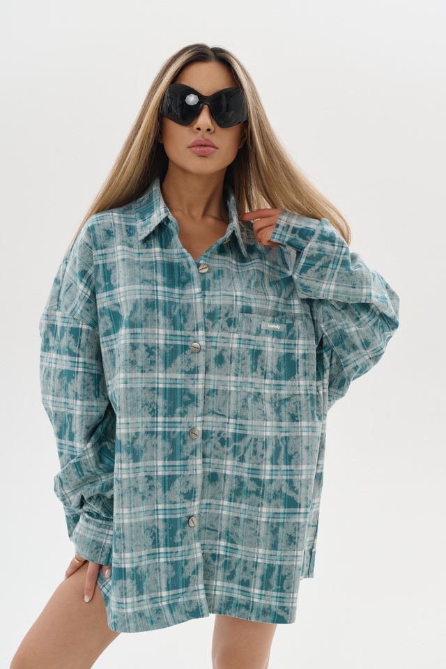 Рубашка PANEJE (SIZE SMALL) цвет ЗЕЛЕНЫЙ