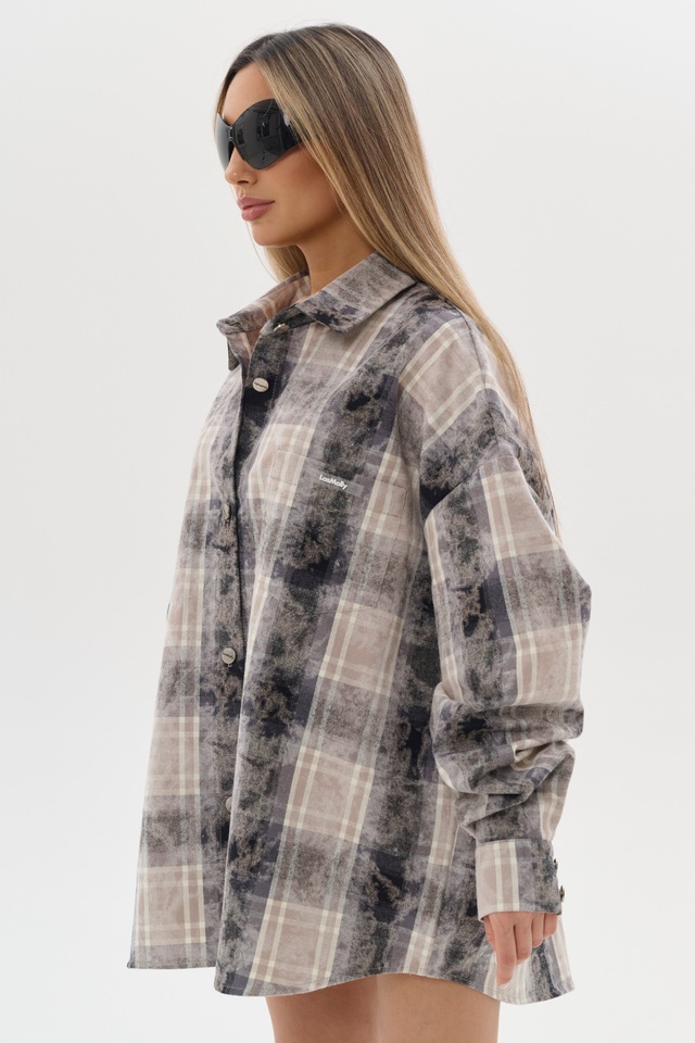 Рубашка PANEJE (SIZE SMALL) цвет КОРИЧНЕВЫЙ