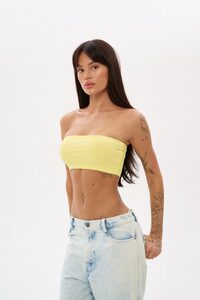 ТОП ONE MININITTED цвет ЖЕЛТЫЙ
