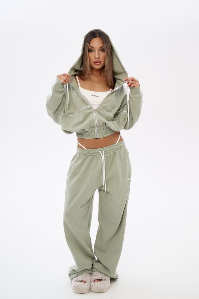 Брюки SIMPLE LAZY цвет ОЛИВКОВЫЙ