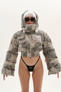 КУРТКА LIMITED ENSWER (SIZE SMALL) цвет СЕРО-БЕЛЫЙ
